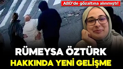ABD'de gözaltına alınmıştı! Rümeysa Öztürk hakkında yeni gelişme