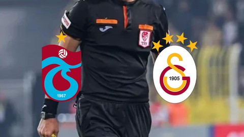 TFF resmen duyurdu! Trabzonspor- Galatasaray maçının hakemi belli oldu