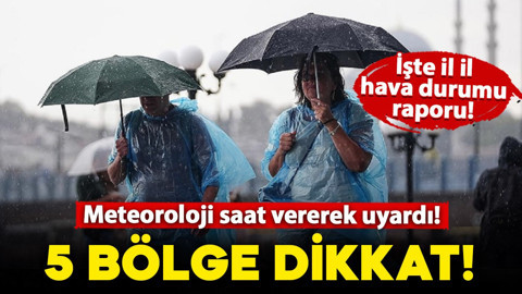 Meteoroloji saat vererek uyardı: 5 bölgede sağanak bekleniyor! İşte 9 Mayıs 2025 il il hava durumu