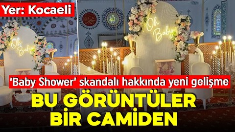 Kocaeli'de camide düzenlenen 'baby shower' partisine tepki yağdı! Müftülükten açıklama geldi