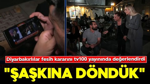 Diyarbakırlılar PKK'nın fesih kararını tv100 yayınında değerlendirdi: "Şaşkına döndük"