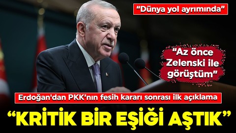 Cumhurbaşkanı Erdoğan'dan PKK’nın fesih kararı sonrası ilk açıklama: "Kritik bir eşiği aştık”
