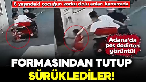 Adana'da pes dedirten görüntü! Küçük çocuğu formasından tutup sürüklediler: O anlar kamerada