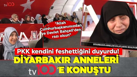 PKK kendini feshettiğini duyurdu! Karar sonrası Diyarbakır anneleri tv100'e konuştu: Cumhurbaşkanımızdan ve Devlet Bahçeli'den Allah razı olsun!