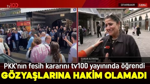 PKK'nın fesih kararını tv100 yayınında öğrendi! Gözyaşlarına hakim olamadı!