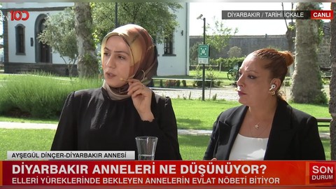 PKK'nın fesih kararı sonrası tv100, Diyarbakır'dan yayın gerçekleştirdi! Diyarbakır annesi Ayşegül Dinçer: "7 yıldır, 'Anneler terörü bitirecek' demiştik, öyle de oldu"