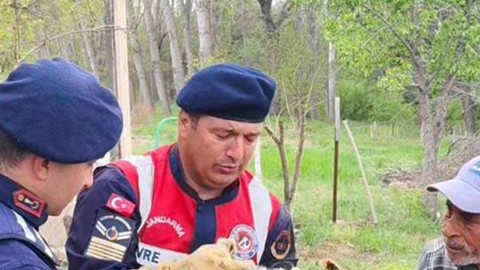 Yozgat'ta jandarma ekipleri doğada 1 adım bile atamayacak bir halde buldu! Hareketleri yürek ısıttı
