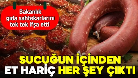 Bakanlık gıda sahtekarlarını tek tek ifşa etti! Sucuğun içinden et dışında her şey çıktı!
