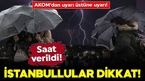 AKOM'dan uyarı üstüne uyarı! İstanbullular dikkat: Saat verildi!