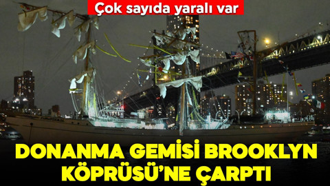 Meksika'da donanma gemisi Brooklyn Köprüsü'ne çarptı: Çok sayıda yaralı var