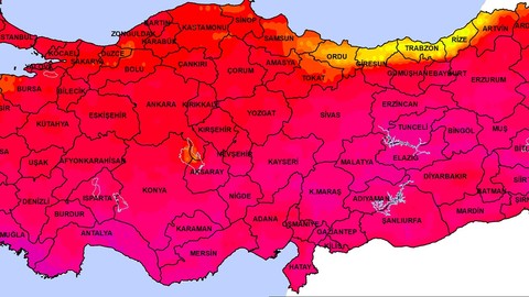 Adana, Hatay, Mersin, Antalya, Osmaniye, Kilis, Gaziantep 7 tane ilimizde sadece fokur fokur kaynama var. Marmara ise böyle
