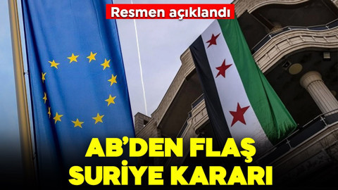 Avrupa Birliği'nden flaş Suriye kararı! Resmen açıklandı