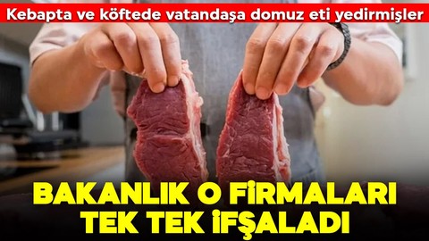 Kebapta ve köftede vatandaşa domuz eti yedirmişler! Bakanlık o firmaları tek tek açıkladı