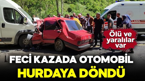 Erzurum'da korkunç kaza! Minibüs ile otomobil çarpıştı: Ölü ve yaralılar var