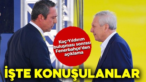 Fenerbahçe’de kritik görüşme! Ali Koç ve Aziz Yıldırım bir araya geldi! İşte konuşulanlar