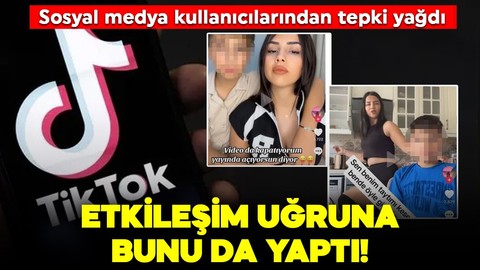 Tepki çeken görüntüler! TikTok'ta etkileşim uğruna bunu da yaptı!