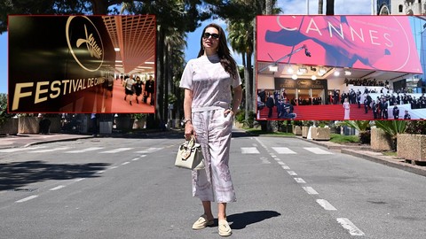 Cannes Film Festivali’nde yıldızlar geçidi! Kırmızı halıda Ebru Yaşar damgası