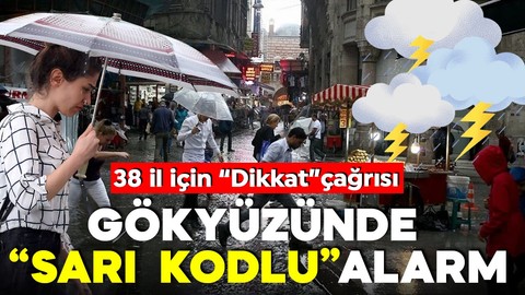 Yeni hafta sağanakla geliyor! Meteoroloji ve İçişleri Bakanlığı'ndan 38 il için sarı kodlu uyarı!