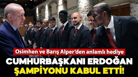 Cumhurbaşkanı Erdoğan şampiyon Galatasaray'ı kabul etti!