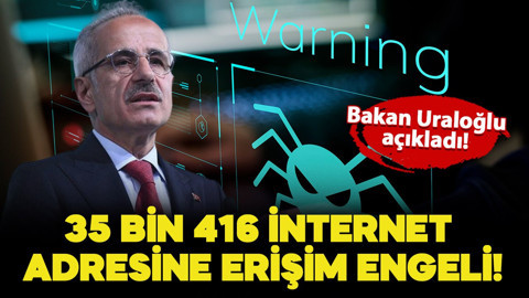 Bakan Uraloğlu açıkladı: 35 bin 416 internet adresine erişim engeli getirildi!
