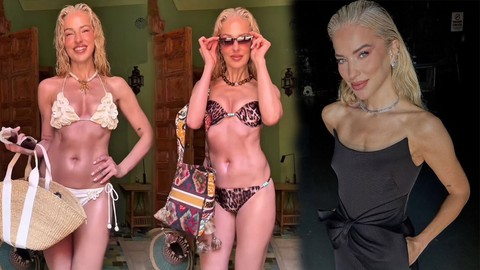 Ünlü manken Burcu Esmersoy'dan bikini şov! Kusursuz fiziğiyle yürek hoplattı