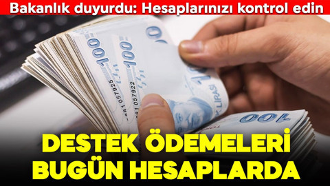 Bakanlık açıkladı: 251 milyon TL destek ödemesi bugün hesaplarda