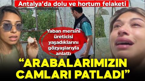 Antalya'da dolu ve hortum felaketi: Yaban mersini üreticisi yaşadıklarını gözyaşlarıyla anlattı! "Arabalarımızın camları patladı"