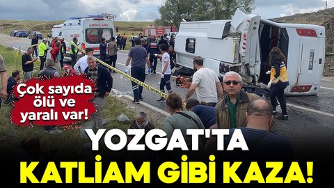 Yozgat'ta feci kaza! Taziye evinden dönen midibüs şarampole uçtu: 2 ölü, 15 yaralı