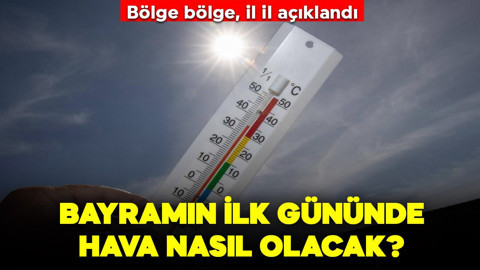 Bayramın ilk gününde hava nasıl olacak? Bölge bölge, il il açıklandı
