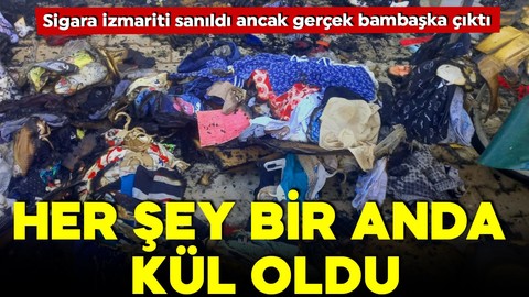 Tekstil ürünleri tezgahı bir anda küle döndü