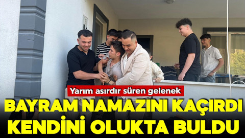 Bayram namazını kaçırdı! Kendini olukta buldu