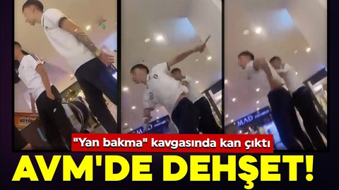AVM'de dehşet! "Yan bakma" kavgasında kan çıktı