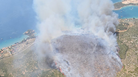 İzmir'de orman yangını! Alevleri kontrol altına alma çalışmaları sürüyor