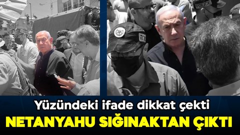 Netanyahu sığınıktan çıktı! İran'ın enkaza çevirdiği Bat Yam kentinde görüntülendi
