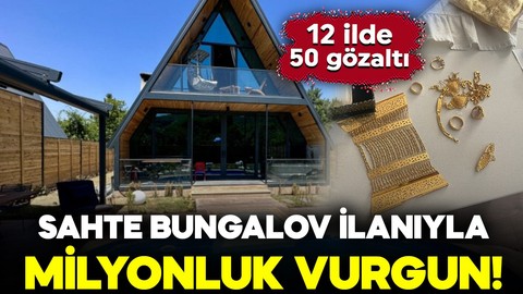 Sahte bungalov ilanıyla milyonluk vurgun! 12 ilde 50 gözaltı