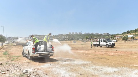 Kepez'de Kurban Bayramı sonrası temizlik ve dezenfekte çalışması