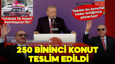 Cumhurbaşkanı Erdoğan'dan önemli açıklamalar: 'Asrın felaketinde yardıma ilk koşanlardan biri can Azerbaycan'dı'