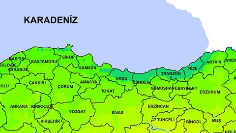 Artvin, Bayburt, Giresun, Gümüşhane, Ordu, Rize, Samsun, Tokat ve Trabzon'da 24 Haziran'a kadar sürecek