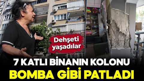 Neye uğradıklarını şaşırdılar! 7 katlı binanın kolonu bomba gibi patladı: "Market kolonları kesmiş"