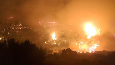 Sakız Adası’nda orman yangını! Çok sayıda köy tahliye edildi