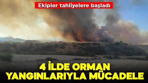 4 ilde orman yangınlarıyla mücadele sürüyor