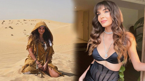 Ebru Şahin'in yeni tatil rotası belli oldu! Abu Dhabi çöllerinde pozlar verdi!