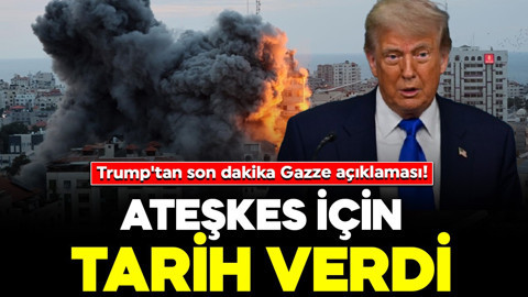Trump'tan son dakika Gazze açıklaması! 'Ateşkes olabilir' diyerek tarih verdi