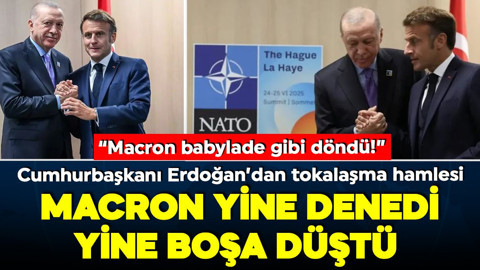 Cumhurbaşkanı Erdoğan'dan Macron'a tokalaşma hamlesi! Rus basını böyle yorumladı: “Macron babylade gibi döndü!”