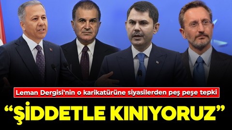 Leman Dergisi'nden tepki çeken karikatür: Siyasilerden peş peşe tepkiler