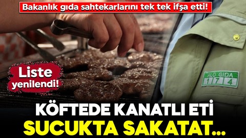Bakanlık gıda sahtekarlarını tek tek ifşa etti! Köftede kanatlı eti, sucukta sakatat