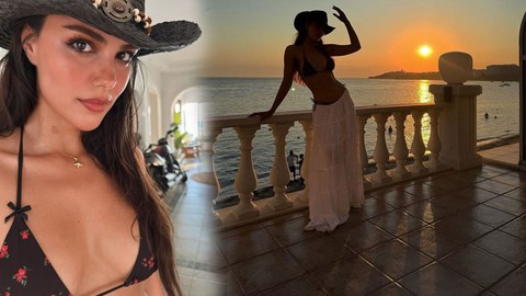 Yaz sezonunu açan Özgü Kaya'dan iddialı paylaşım! Çiçek desenli bikinisiyle sosyal medyayı yaktı geçti