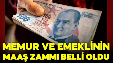 Memur ve emekli maaş zammı belli oldu