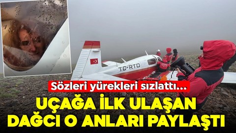 Düşen uçağa ilk ulaşan dağcı o anları paylaştı! 'Kusura bakmayın çok geç kaldık!'