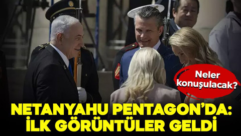 Netanyahu Pentagon'da! İlk görüntüler geldi: Neler konuşulacak?